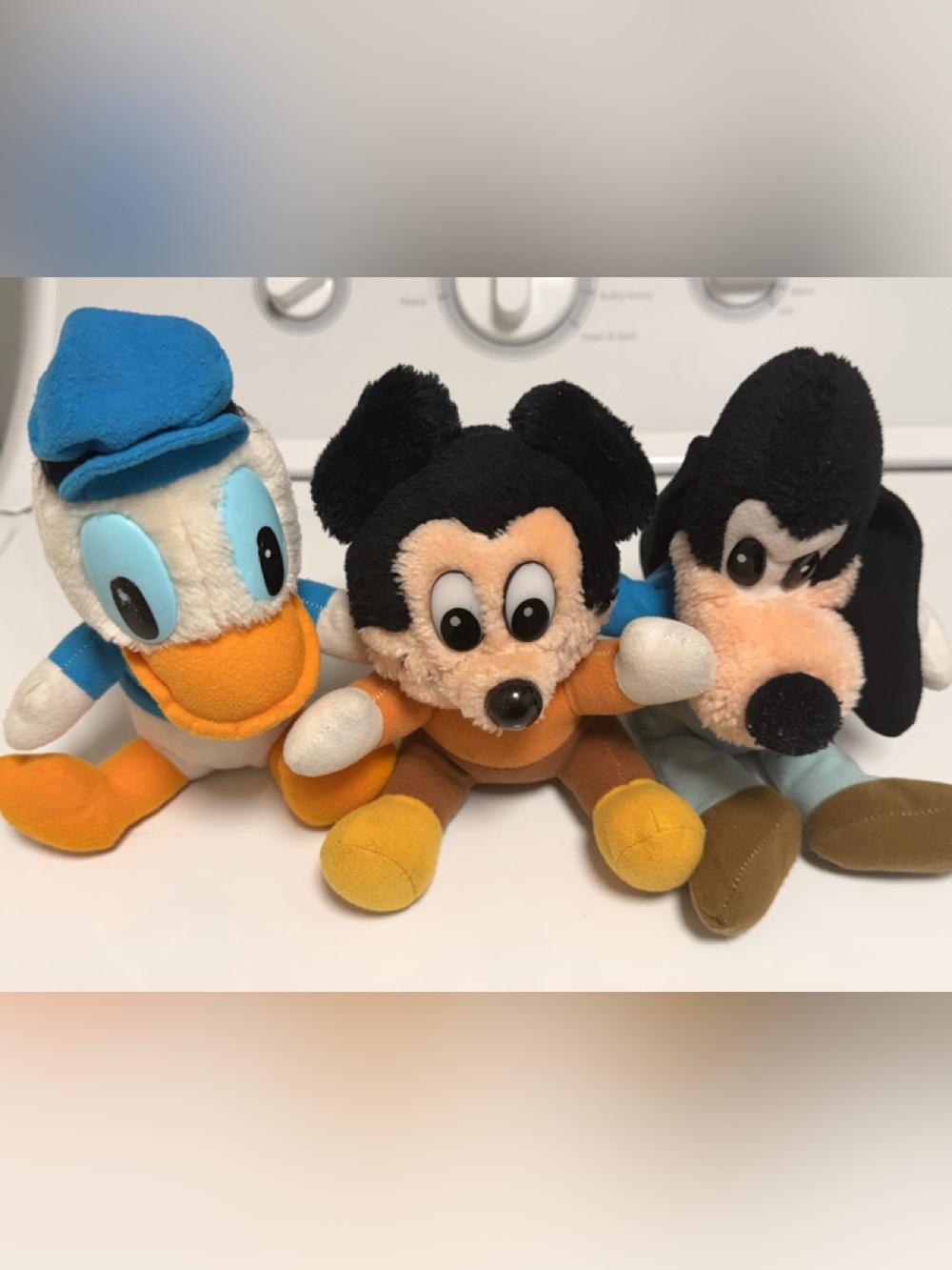 Vintage Disney Plush Trio - Mickey, Donald, Goofy from Mickey’s Christmas Carol